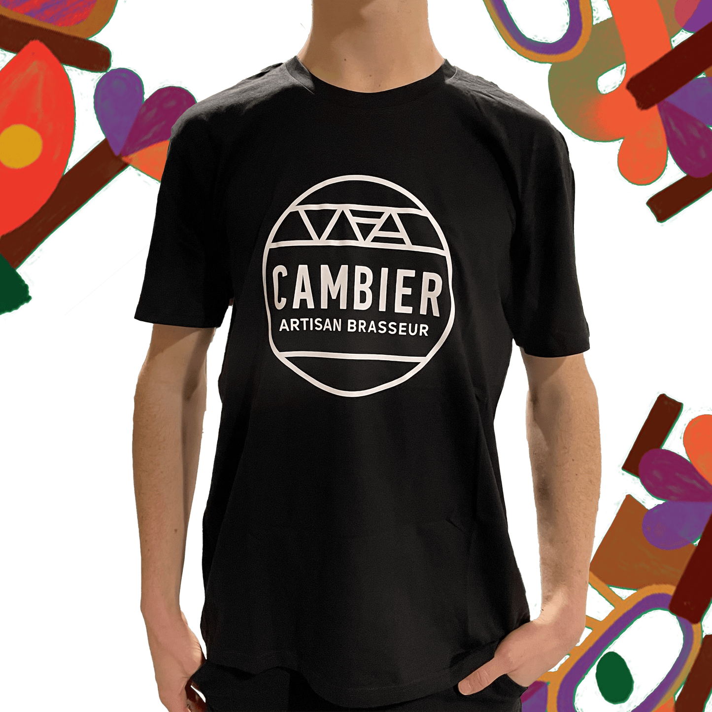 T-SHIRT NOIR CAMBIER